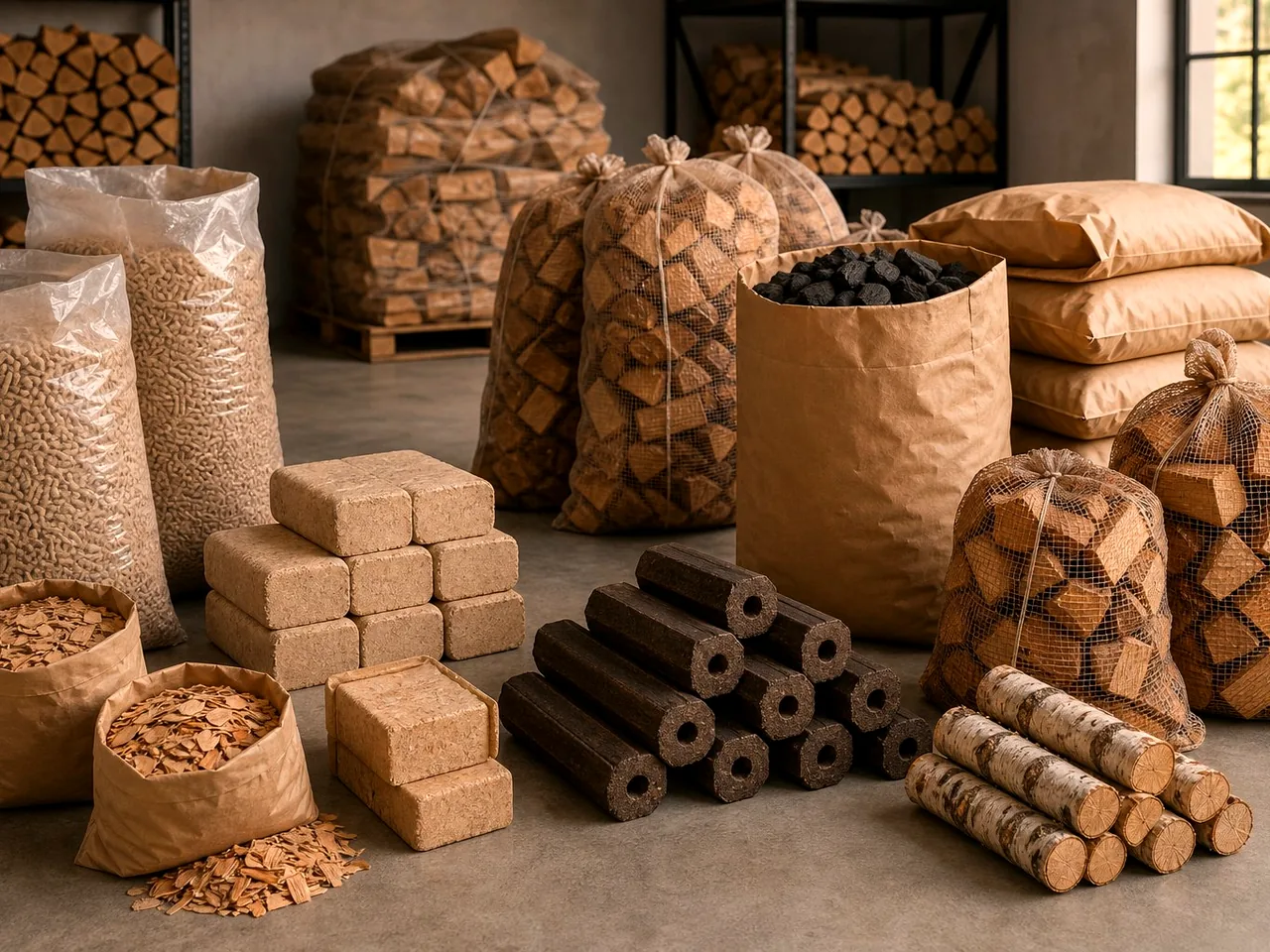 Топливные брикеты RUF из берёзы в Быковом